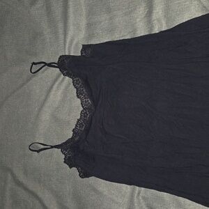 Calvin Klein Black Lace Trim Soft Mini Nightdress